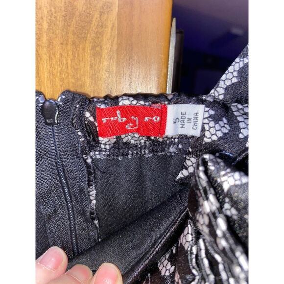 Ruby Rox Black & White Cocktail Body Con Dress Sz 5 Vintage Chic Mint Condition - Picture 8 of 8